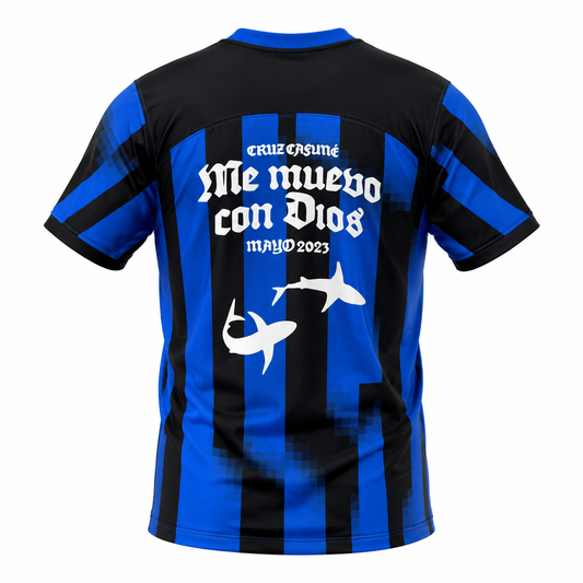 Camiseta Inter de Milán Cruz Cafuné «ME MUEVO CON DIOS» - frontal