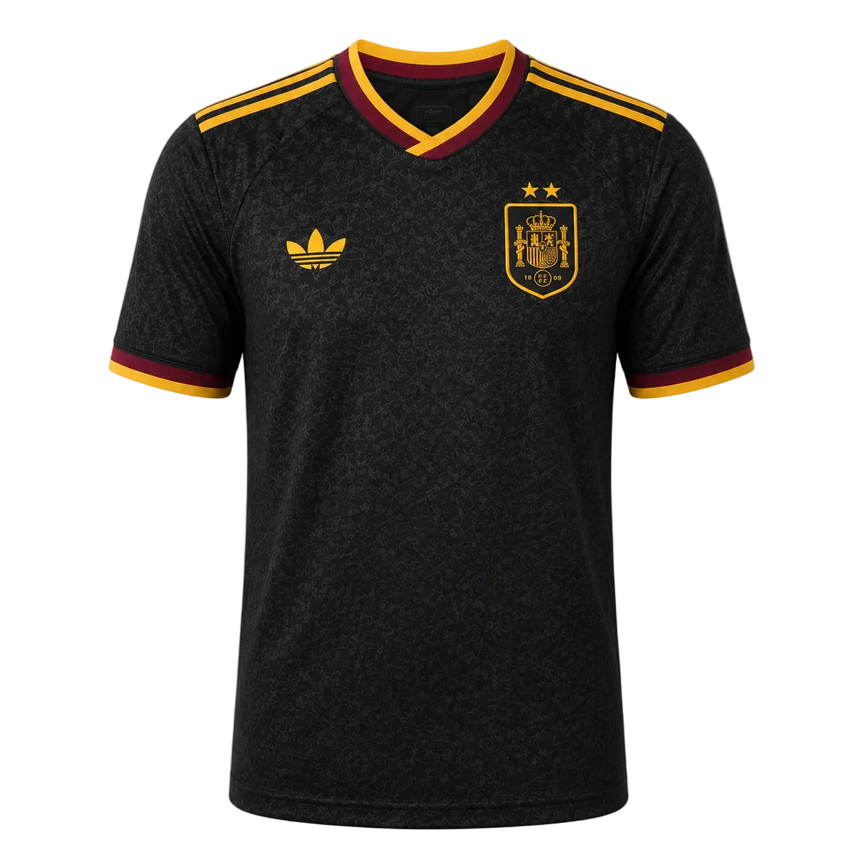 Camiseta selección España campeones NEGRA 2026/27 - frontal