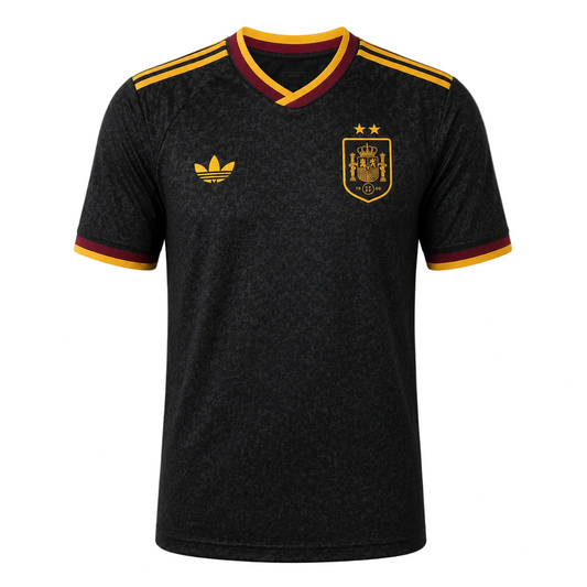 Camiseta selección España campeones NEGRA 2026/27 - frontal