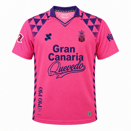 Camiseta UD Las Palmas Quevedo «EL BAIFO» ROSA - frontal