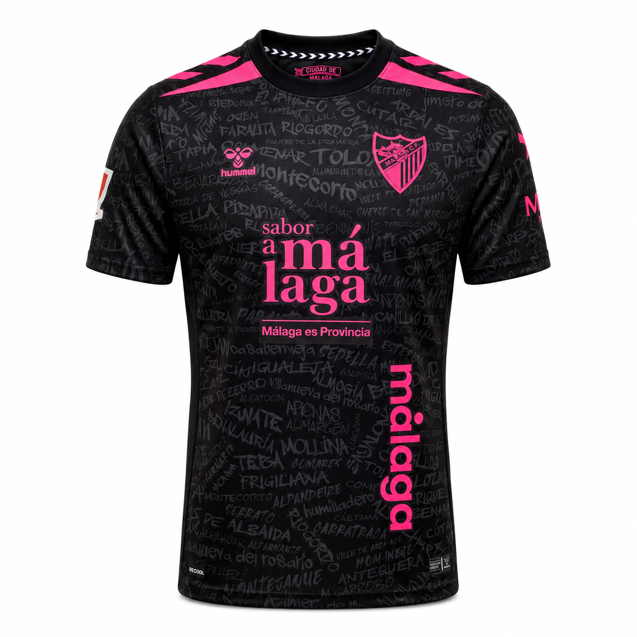 Camiseta Málaga CF tercera equipación 2026/27 negra - frontal