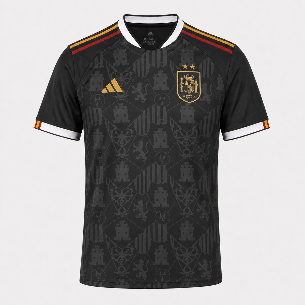Camiseta selección España edición noble negra - vista frontal