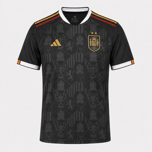 Camiseta selección España edición noble negra - vista frontal