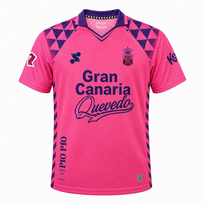 Camiseta UD Las Palmas Quevedo «EL BAIFO» ROSA - vista frontal