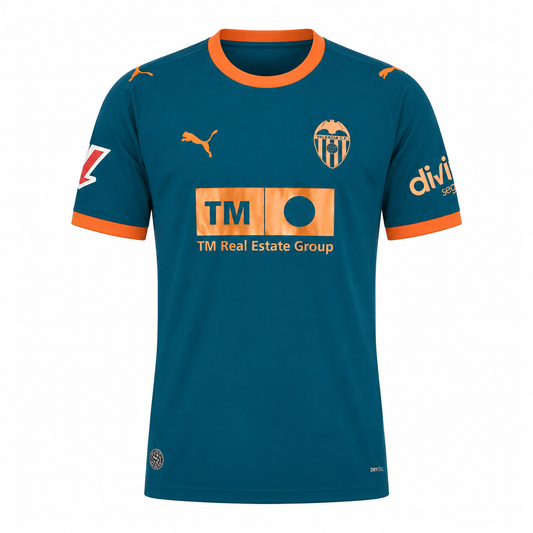Camiseta Valencia CF segunda equipación 2026/27 - vista frontal azul